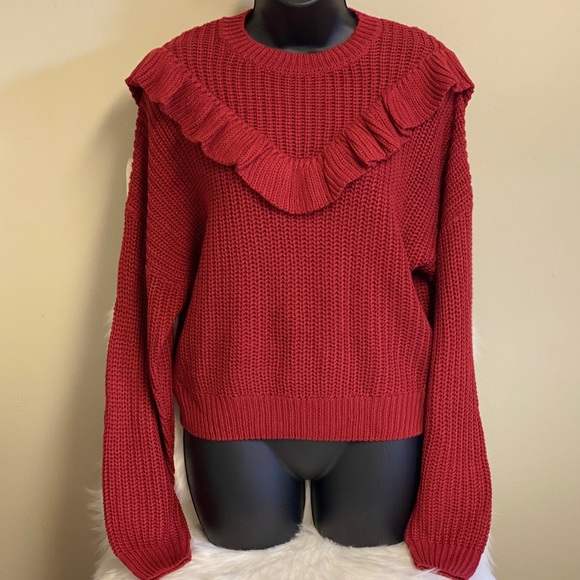 Anthropologie Sweaters - Anthropologie Blank NYC Ruffle Knit Sweater